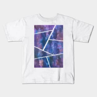 purple watercolour geometric Kids T-Shirt